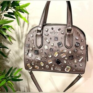 Kate Spade Silver Bejewelled Tote - good condition, barely used.